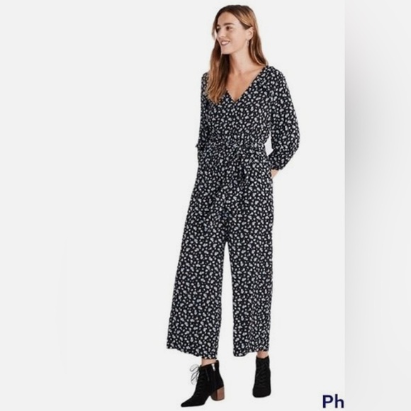 MADEWELL  floral jumpsuit size XS great condition . Soft and cozy - Picture 1 of 16